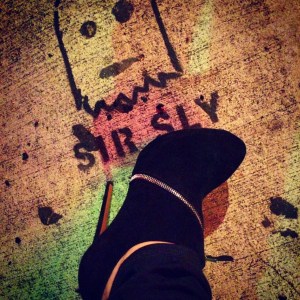 Looking rock and roll chic for the Opus Orange concert in my Alaia booties. 