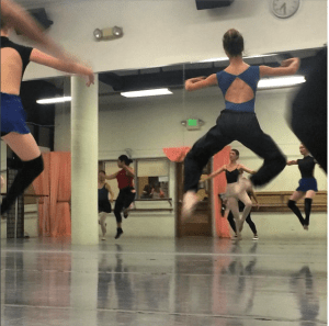 I actually was yelled at for taking this pic of the students in the advanced ballet class at my dance academy. 